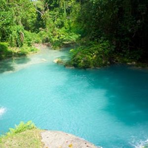 blue hole waterfalls Falmouth Jamaica