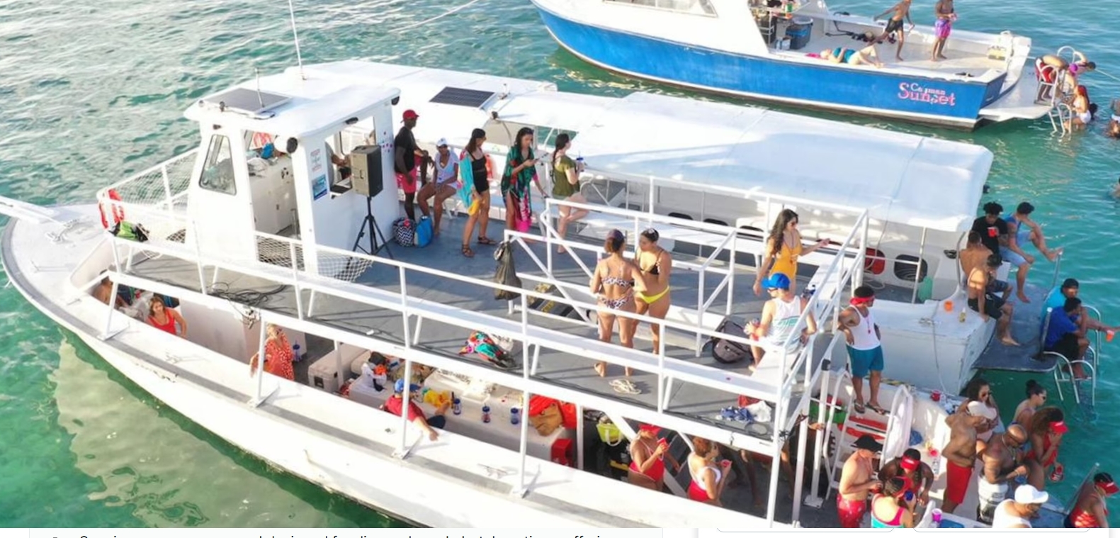 Cayman Islands boat rental for parties, full-day private boat charter Grand Cayman